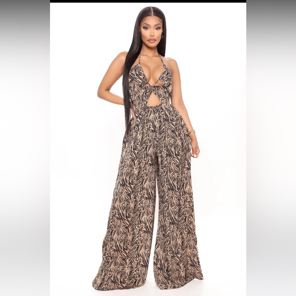 Fashion nova halter neck jumpsuit